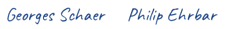 Unterschrift Georges Schaer und Philip Ehrbar